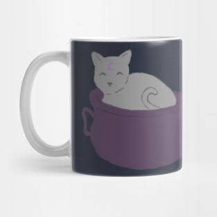 Kitty in a witchy pot Mug